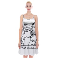 Trump Novelty Design Spaghetti Strap Velvet Dress by PokeAtTrump