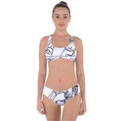 Trump Novelty Design Criss Cross Bikini Set