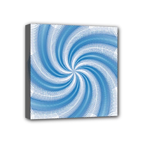 Prismatic Hole Blue Mini Canvas 4  X 4 