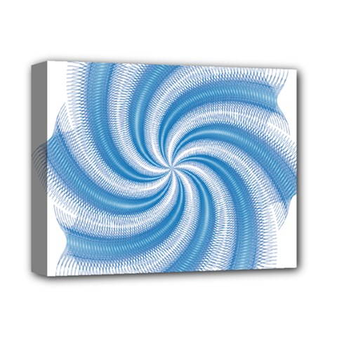 Prismatic Hole Blue Deluxe Canvas 14  X 11 