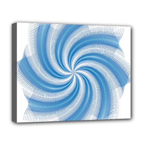 Prismatic Hole Blue Deluxe Canvas 20  X 16   by Mariart