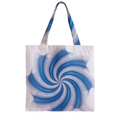 Prismatic Hole Blue Zipper Grocery Tote Bag