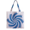 Prismatic Hole Blue Zipper Grocery Tote Bag View1