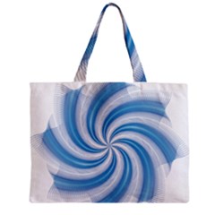 Prismatic Hole Blue Zipper Mini Tote Bag