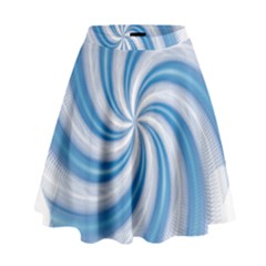 Prismatic Hole Blue High Waist Skirt