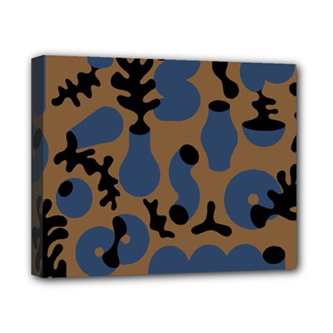 Superfiction Object Blue Black Brown Pattern Canvas 10  X 8  by Mariart