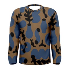 Superfiction Object Blue Black Brown Pattern Men s Long Sleeve Tee