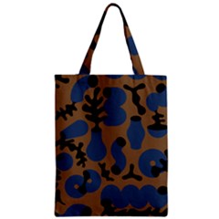 Superfiction Object Blue Black Brown Pattern Zipper Classic Tote Bag by Mariart