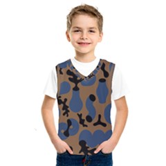 Superfiction Object Blue Black Brown Pattern Kids  Sportswear by Mariart