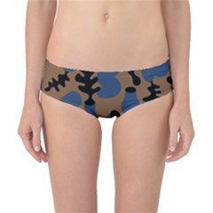 Superfiction Object Blue Black Brown Pattern Classic Bikini Bottoms by Mariart