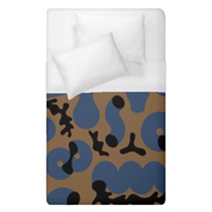 Superfiction Object Blue Black Brown Pattern Duvet Cover (single Size)