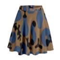 Superfiction Object Blue Black Brown Pattern High Waist Skirt View1