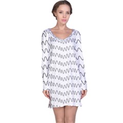 Tattoos Transparent Tumblr Overlays Wave Waves Black Chevron Long Sleeve Nightdress by Mariart