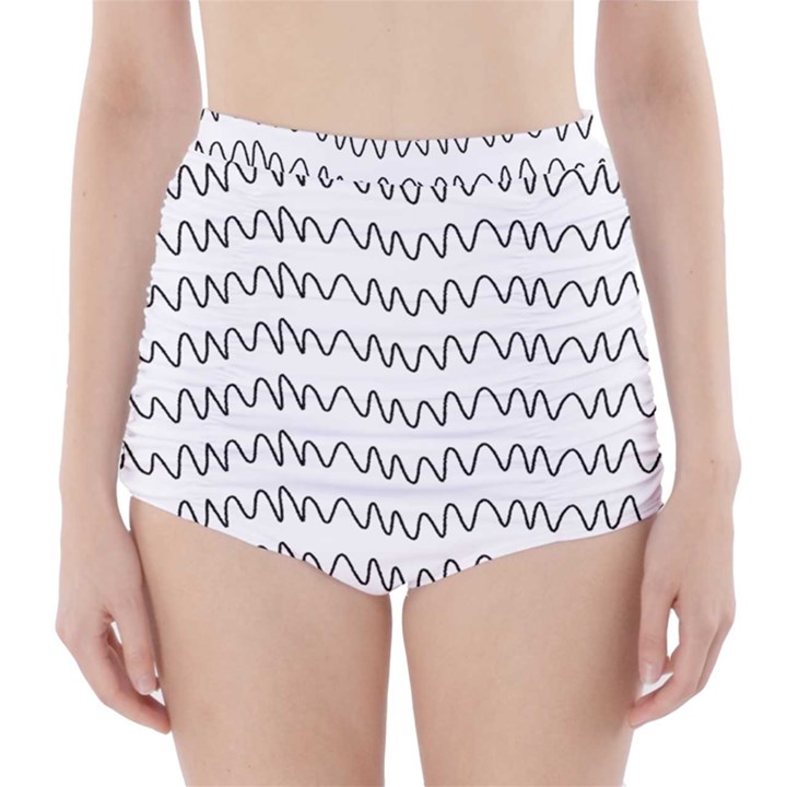 Tattoos Transparent Tumblr Overlays Wave Waves Black Chevron High-Waisted Bikini Bottoms