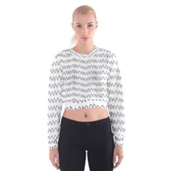 Tattoos Transparent Tumblr Overlays Wave Waves Black Chevron Cropped Sweatshirt