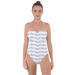 Tattoos Transparent Tumblr Overlays Wave Waves Black Chevron Tie Back One Piece Swimsuit