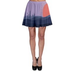 Wedding Lavender Moon Romantic Natural Skater Skirt by Mariart