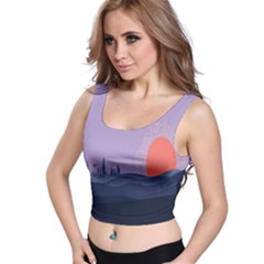 Wedding Lavender Moon Romantic Natural Crop Top