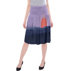 Wedding Lavender Moon Romantic Natural Midi Beach Skirt by Mariart