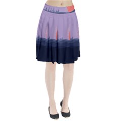 Wedding Lavender Moon Romantic Natural Pleated Skirt