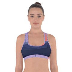 Wedding Lavender Moon Romantic Natural Cross Back Sports Bra