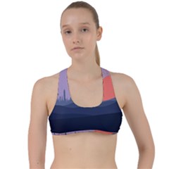 Wedding Lavender Moon Romantic Natural Criss Cross Racerback Sports Bra