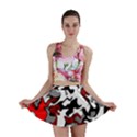 Vector Red Black White Camo Advance Mini Skirt View1