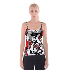 Vector Red Black White Camo Advance Spaghetti Strap Top