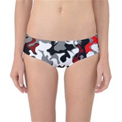 Vector Red Black White Camo Advance Classic Bikini Bottoms by Mariart