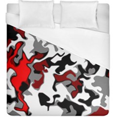 Vector Red Black White Camo Advance Duvet Cover (king Size) by Mariart