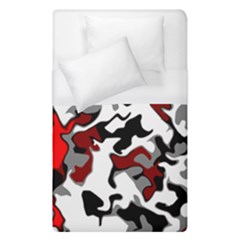 Vector Red Black White Camo Advance Duvet Cover (single Size) by Mariart