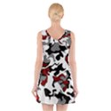 Vector Red Black White Camo Advance V-Neck Sleeveless Skater Dress View2