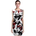 Vector Red Black White Camo Advance Classic Sleeveless Midi Dress View1