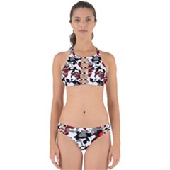 Vector Red Black White Camo Advance Perfectly Cut Out Bikini Set