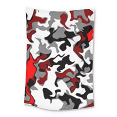 Vector Red Black White Camo Advance Small Tapestry