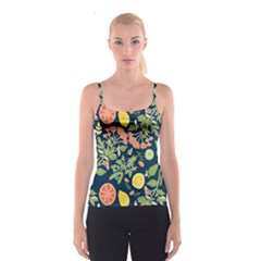 Summer Fruite Orange Lemmon Tomato Spaghetti Strap Top