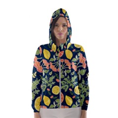 Summer Fruite Orange Lemmon Tomato Hooded Wind Breaker (women)