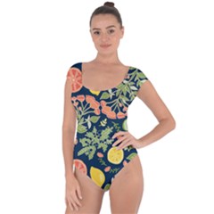 Summer Fruite Orange Lemmon Tomato Short Sleeve Leotard 