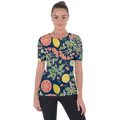 Summer Fruite Orange Lemmon Tomato Short Sleeve Top