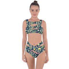 Summer Fruite Orange Lemmon Tomato Bandaged Up Bikini Set 