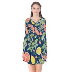 Summer Fruite Orange Lemmon Tomato Flare Dress