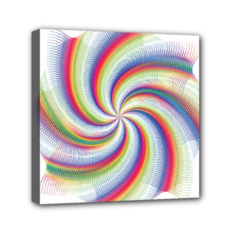 Prismatic Hole Rainbow Mini Canvas 6  X 6 