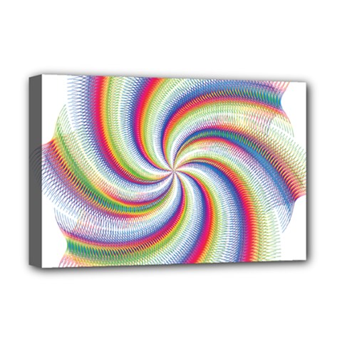 Prismatic Hole Rainbow Deluxe Canvas 18  X 12  