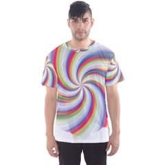 Prismatic Hole Rainbow Men s Sports Mesh Tee