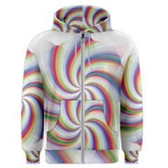 Prismatic Hole Rainbow Men s Zipper Hoodie by Mariart