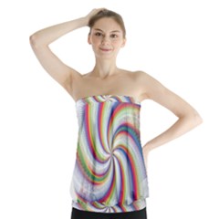 Prismatic Hole Rainbow Strapless Top by Mariart