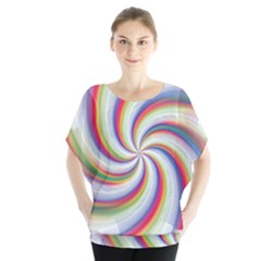 Prismatic Hole Rainbow Blouse