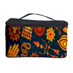 Tribal Ethnic Blue Gold Culture Cosmetic Storage Case by Mariart