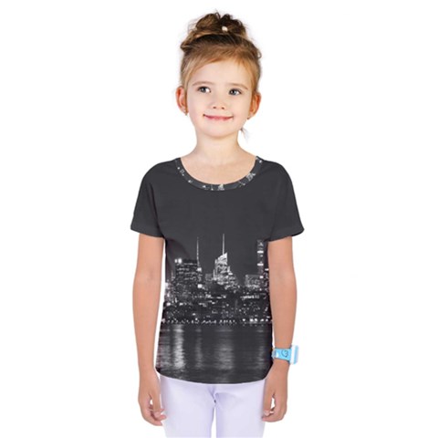 New York Skyline Kids  One Piece Tee by Celenk