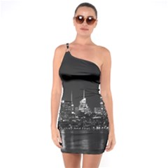 New York Skyline One Soulder Bodycon Dress by Celenk